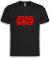 Zwart T shirt met rood logo " Star Wars Darth Vader " Size XL / Ronde hals
