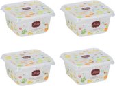 Non-branded Vershoudbakjes 500 Ml Polypropeen Transparant 4 Stuks