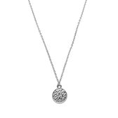 Muntje met panterprint ketting - Zilver - 40 cm