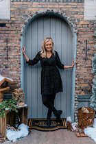 Jurk Zwart met Goud - Feestdagen Kerstmis - Small