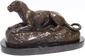 Lion couché - Statue en bronze - Sculpture détaillée - 12,8 cm de haut