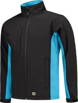 Tricorp Softshell Bicolor 402002 - Mannen - Zwart/Turquoise - XXL