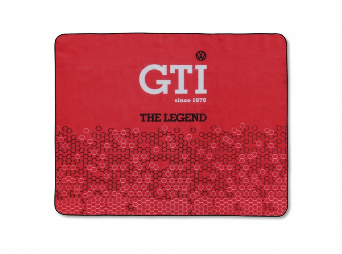 BRISA VW Collection - Volkswagen Golf GTI picknickkleed met draagtas, vochtbestendig & robuust (The Legend/Rood/150x200cm)