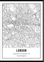 Londen poster | stadsposter | industrieel | zwart / wit - 40 x 30 cm