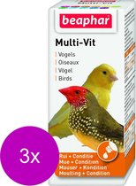 Beaphar Multi-Vitamine Vogels - Vogelapotheek - 3 x 20 ml