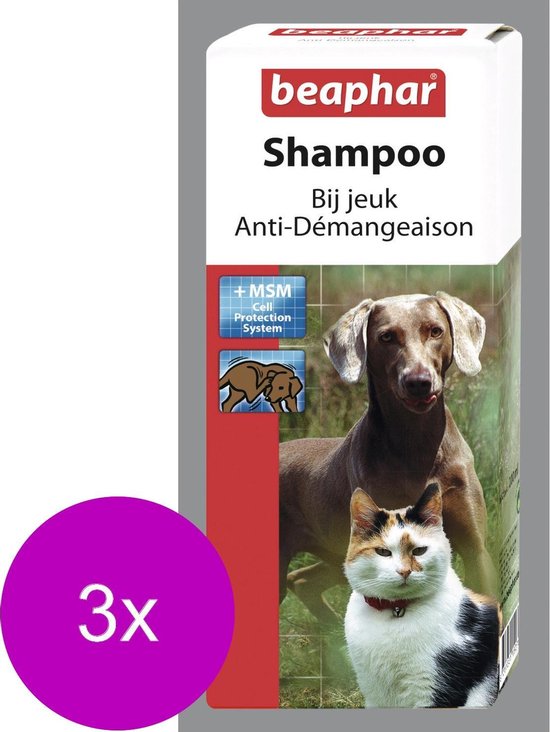 Beaphar Shampoo Anti - Jeuk - Hondenvachtverzorging - 3 x 200 ml | bol.com