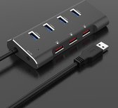 Hub 7 poort USB 3.0 |4 Port USB 3.0 Data| 3 Port USB PD Charing-Zwart