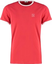 LXURY Élance Heren - Retro T-Shirt - Rood - Maat L