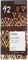Pure chocolade 92% Vivani - Tablet 80 gram - Biologisch