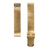 KRAEK Goud Mesh - horlogebandje met quick release - 16 mm bandje - Easy click