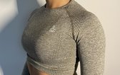 VANO YOGA Sportoutfit / fitness kleding set voor dames / fitness legging + sport top (olive-grey)
