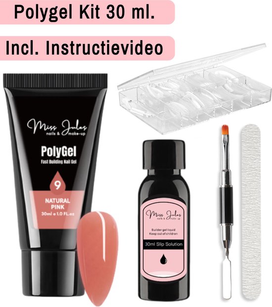 Miss Jules® Polygel Kit 30 ml - Natural Pink
