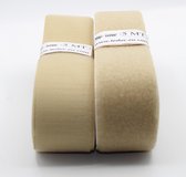 5 METER Zelfklevende Klittenband – Kleur BEIGE - 2 x 5 m – 5 cm breed