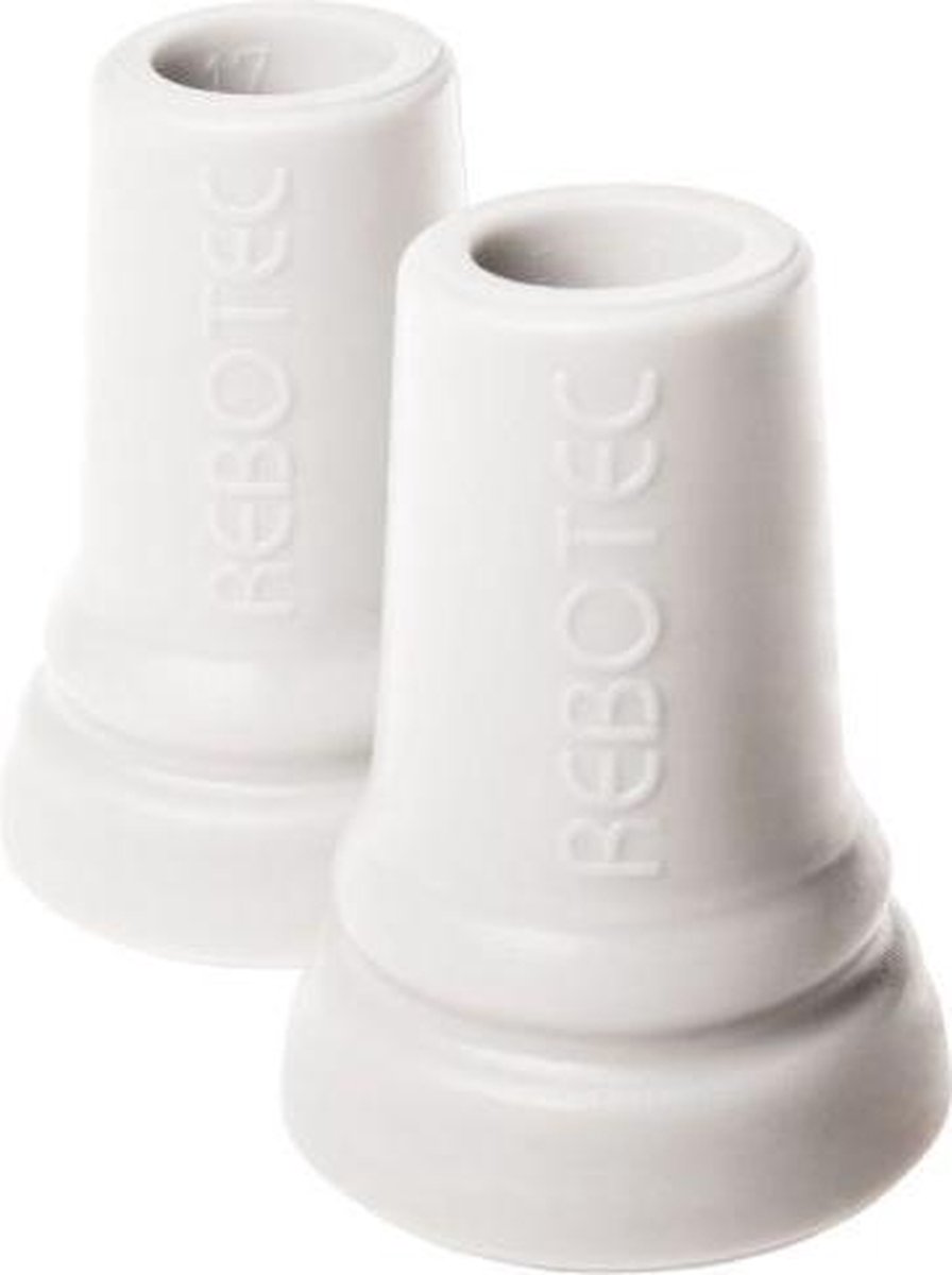 Krukdoppen 17 mm Grijs - Set van 2