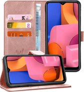 Samsung A20s Hoesje - Samsung Galaxy A20s Hoesje - Samsung A20s Hoesje Book Case Leer Wallet Cover Rosegoud