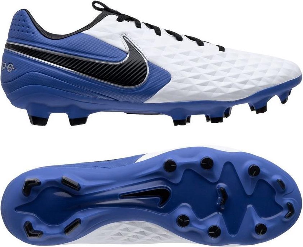 NIKE - TIEMPO LEGEND 8 PRO FG - WIT/ZWART/BLAUW | bol.com
