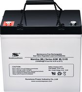 12V 55Ah Onderhoudsvrije zonnesysteemaccu AGM zonnebatterij VRLA-accu