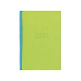 Letts of London Two Tone A5 2021 week to view agenda Pear / Aqua