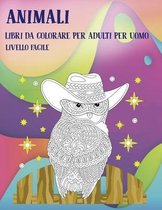 Libri da colorare per adulti per uomo - Livello facile - Animali