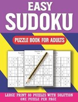 Easy Sudoku Puzzle Book For Adults