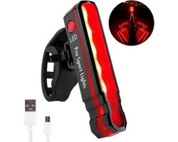 Fietsverlichting Rood Pro Sport Lights - LED Achterlicht- USB Oplaadbaar - Rood licht en laser LED - Fietslamp