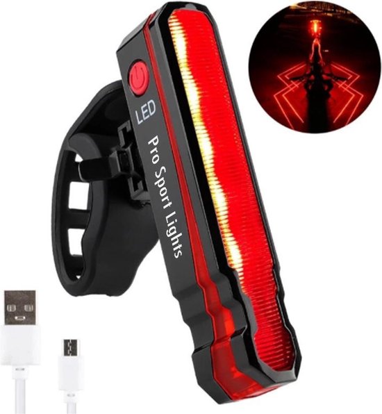 Fietsverlichting Rood Pro Sport Lights - LED Achterlicht- USB Oplaadbaar -  Rood licht... | bol.com