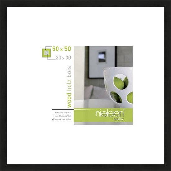 Nielsen Design Nielsen Fotolijst 8988053 Apollon Zwart 50x50 / 30x30 cm