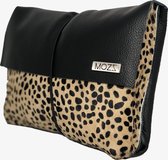 MOZZ Luieretui Leer Zwart Baby Cheetah