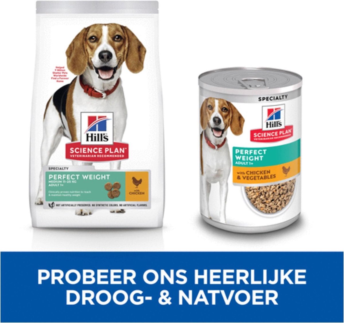 Hill's Canine Perfect Weight Adult Medium Kip - Hondenvoer - 12 kg thumbnail 5