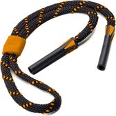Henri Beaud Brillenkoord Met Stopper 55 Cm Polyester Oranje/zwart