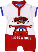 Super Wings Romper Fastest Delivery Katoen Rood/blauw Mt 18 Mnd