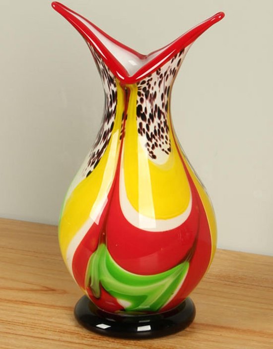 eeuwig Vlot bellen Glazen vaas meerkleurig 30 cm, SA-8, glasvaas, glas vaas, kleurrijke vaas,...  | bol.com