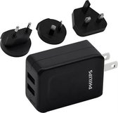 Chargeur de Philips - DLP2610T / 00 - 2x USB - 3 prises Adaptateur mondial