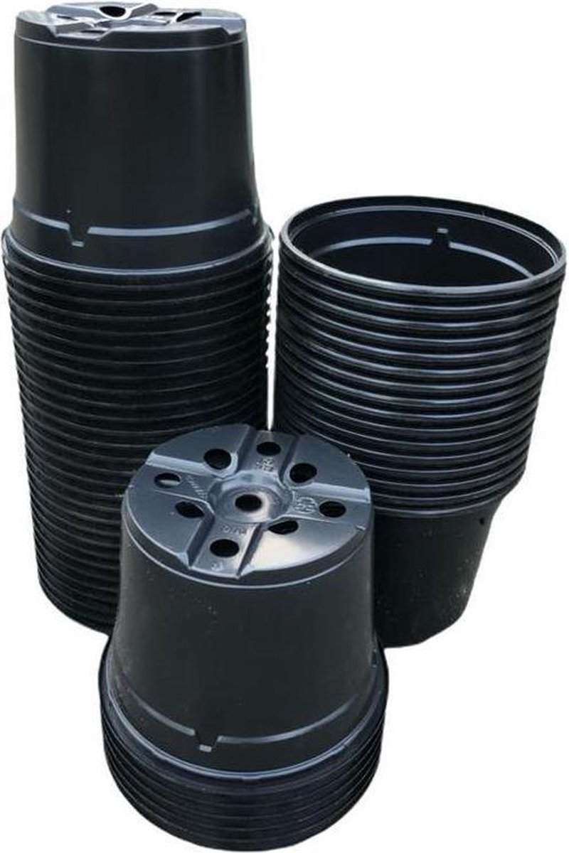 Kweekpot zwart – Ø12cm, hoogte 9cm (50 stuks)