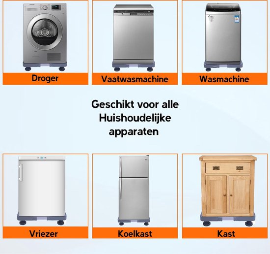 Handify® Wasmachine verhoger - Verhoging voor Wasmachine, Vaatwasser,  Koelkast,... | bol