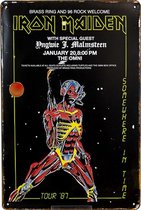 Concert Bord - Iron Maiden Tour 87 Somewhere In Time