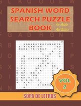 Spanish Word Search Puzzle Book For Adults and Seniors Vol 2