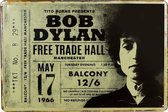 Concert Bord - Bob Dylan - Free Trade Hall 1966