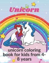 unicorn coloring book for kids from 4-8 years: 84 pages, measures