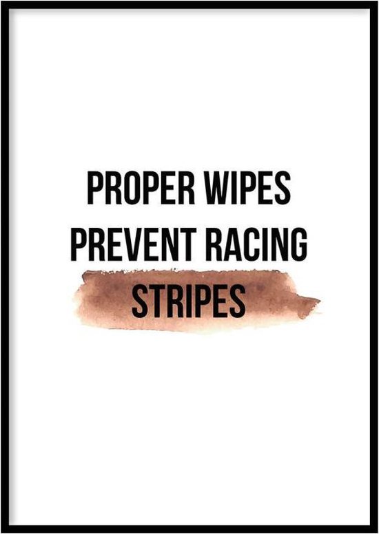 Poster Proper Wipes - Wc Poster - WALLLL