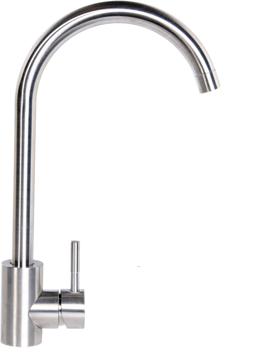 Lendo Online Keukenkraan - 6x20x39cm - Mengkraan - Tap - Keukenmengkraan - Kraan - RVS - Roestvrij staal - Zilver - Warm / Koud