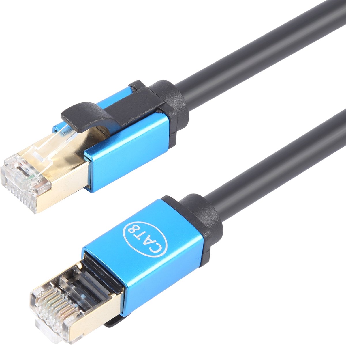 By Qubix internetkabel - Cat 8 Ethernet kabel - 2 meter - RJ45 - Zwart - Netwerkkabel LAN - UTP kabel