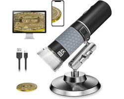 Microscoop – Wetenschap – Digitale microscoop – Inclusief camera – Compatibel met smartphone – Elektrisch
