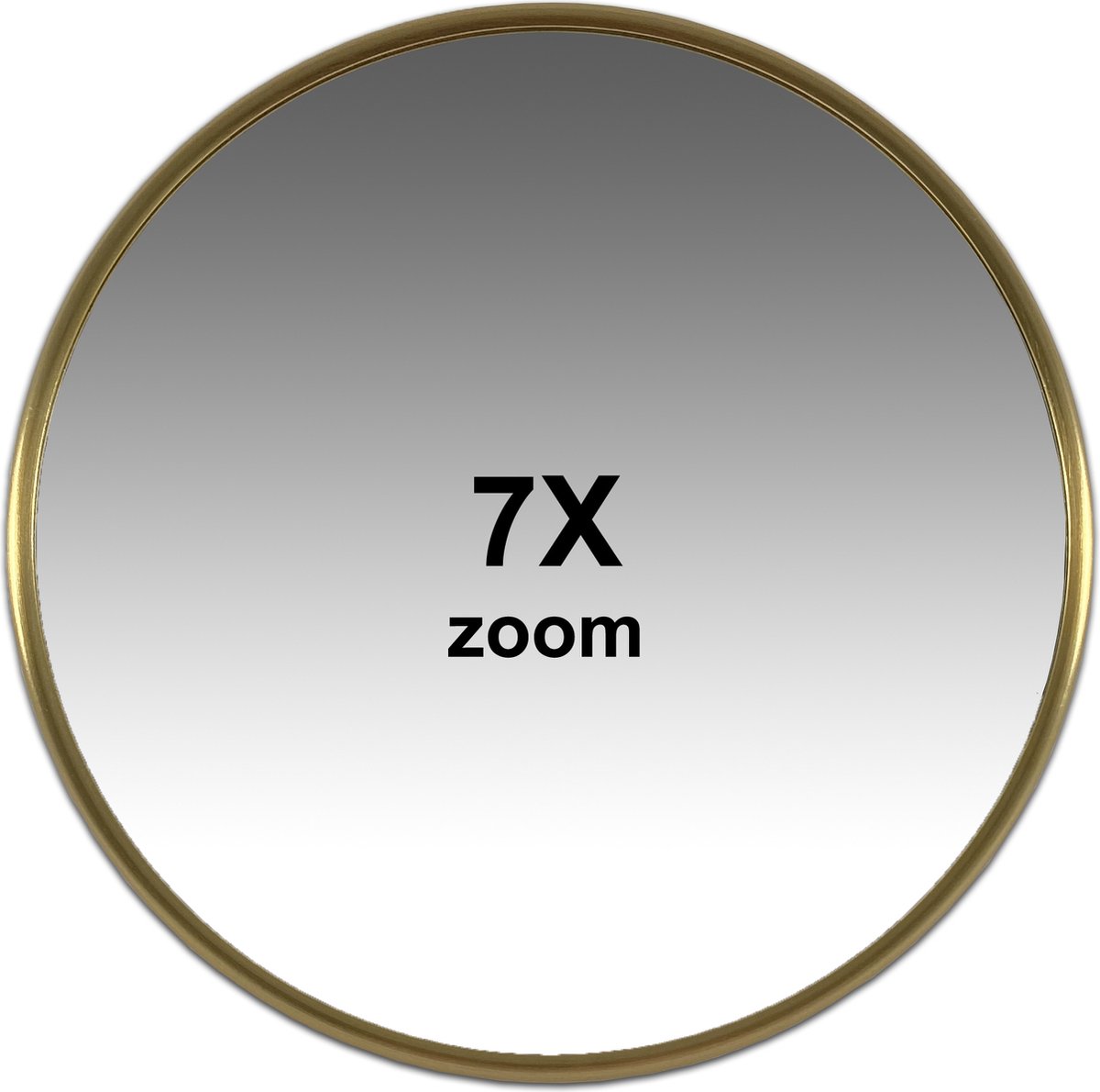 Make-up Zuignap spiegel mat Goud Ø15cm 7X Vergroting