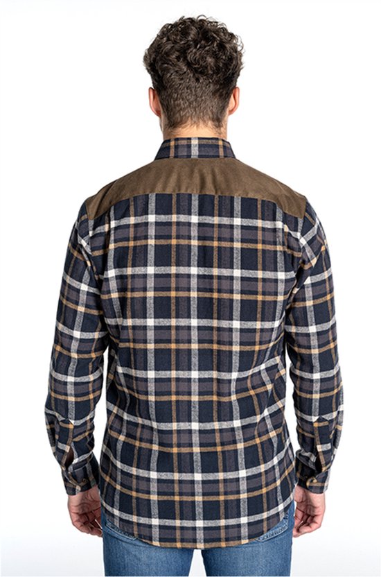 Browning Hemd - Heren - Francis - Geruit - Premium Jacht Merk - Blauw - XL