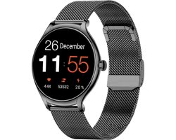 Royal Supplies S8 Smartwatch - Smartwatch Heren - Smartwatch Dames - 2026 model - HD Touchscreen - Horloge - Stappenteller - Saturatiemeter - IOS & Android -Screenprotector-Zwart staal
