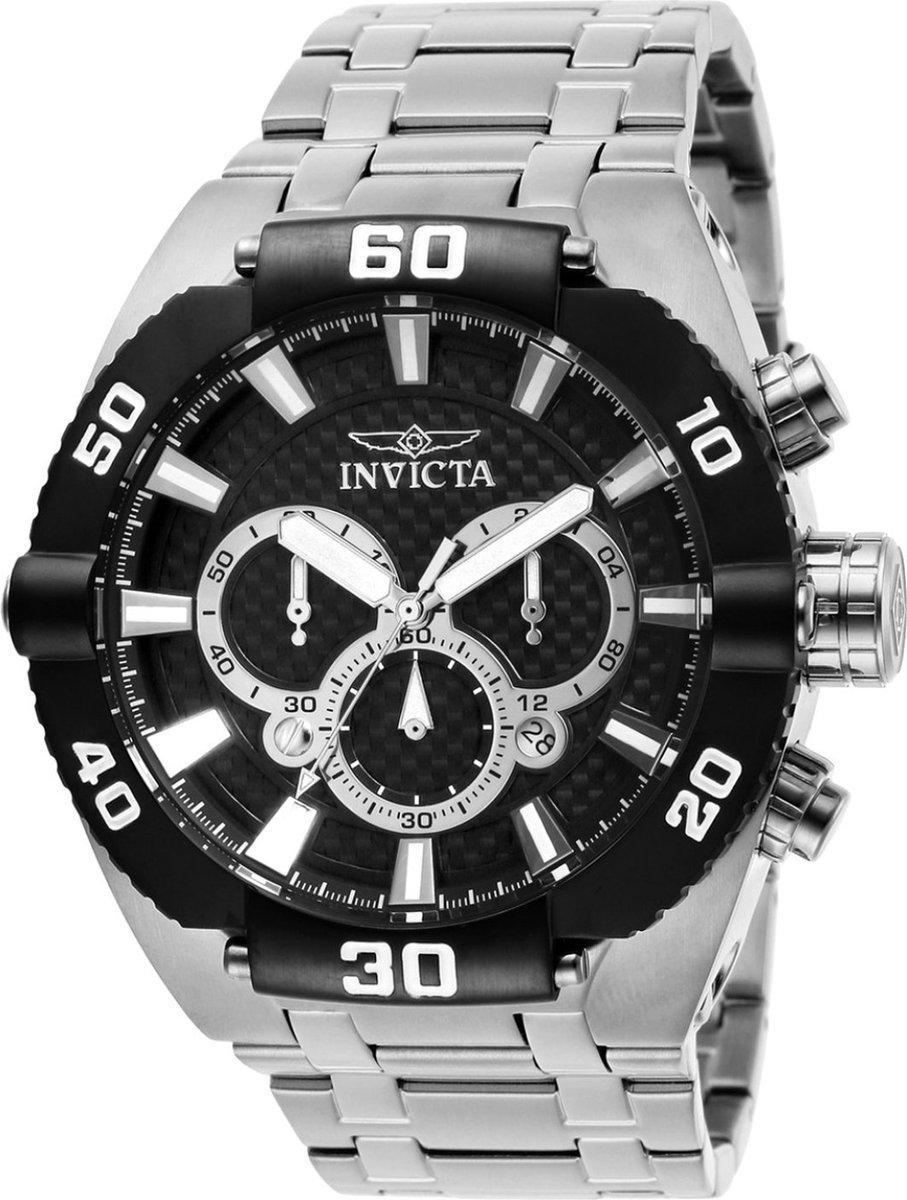 Invicta Coalition Forces 27263 Heren Horloge - Waterdicht - Analoog - Quartz Uurwerk - Roestvrij Staal met zwarte Wijzerplaat - 50mm