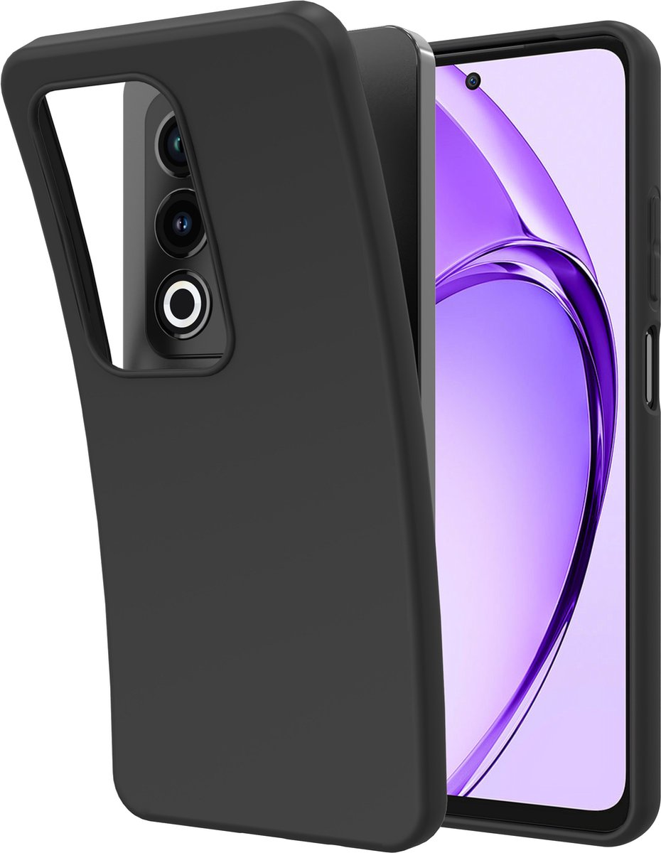 Cazy hoesje geschikt voor Oppo A80 (5G) Hoesje Siliconen - Flexibele Case - Zwart