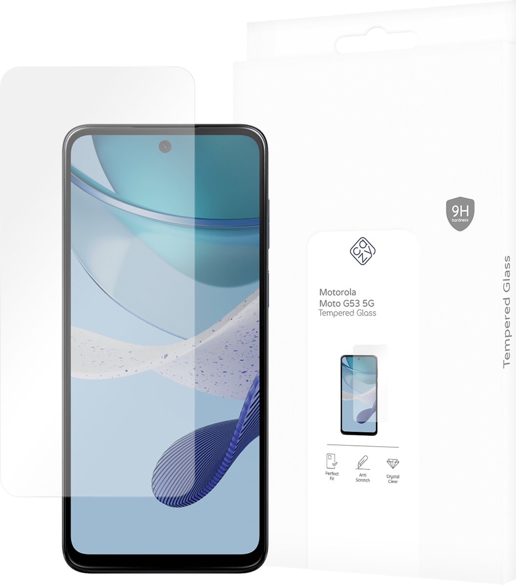 Cazy screenprotector geschikt voor Motorola Moto G53 (5G) - Screenprotector Gehard Glas
