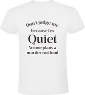 Oordeel niet over mij Heren T-shirt - grappig - humor - comedie - shirt